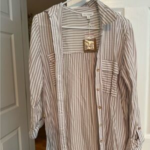 Blu Pepper Gray Casual Button Down Shirt